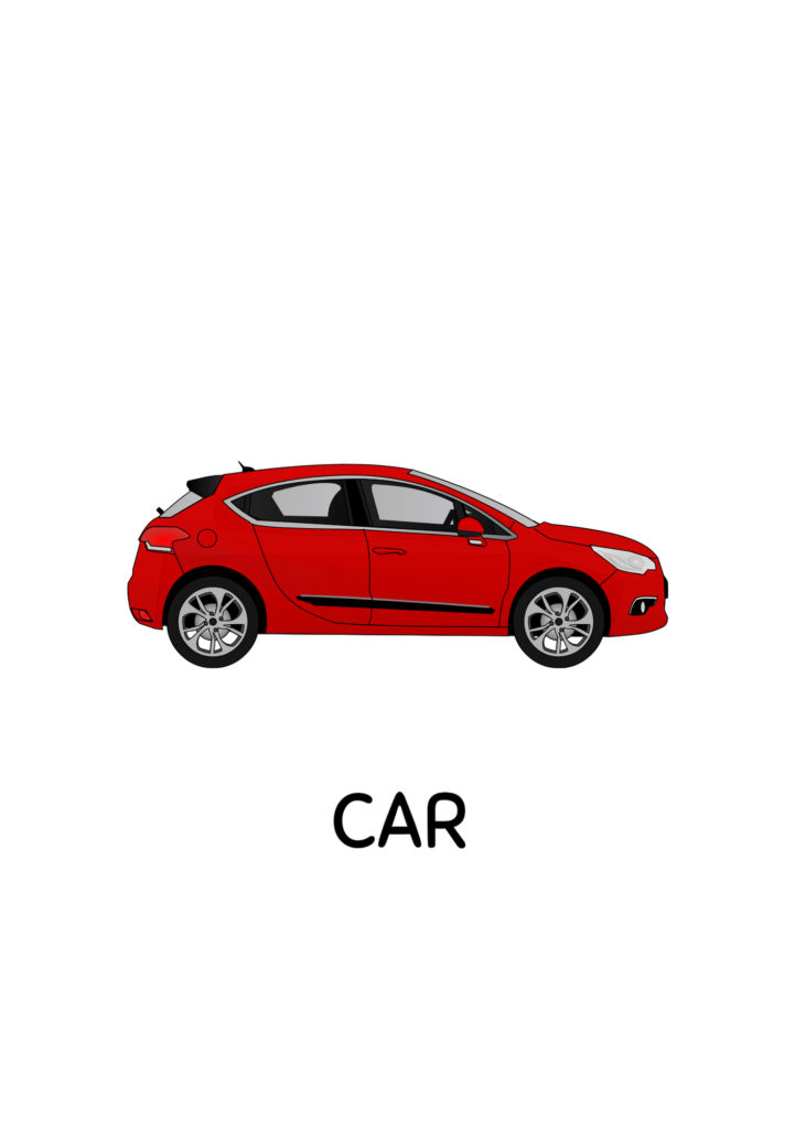 vehicle flashcards